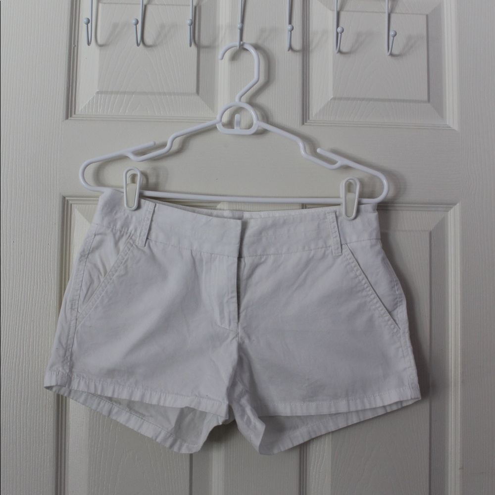 J. Crew White Chino Shorts